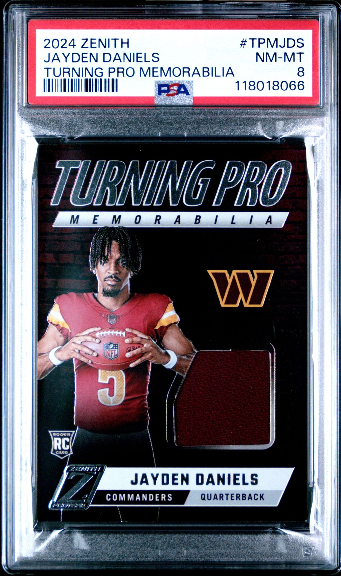 2024 Panini Zenith Turning Pro Memorabilia Jayden Daniels #Tpmjds Nm-Mt 8 front