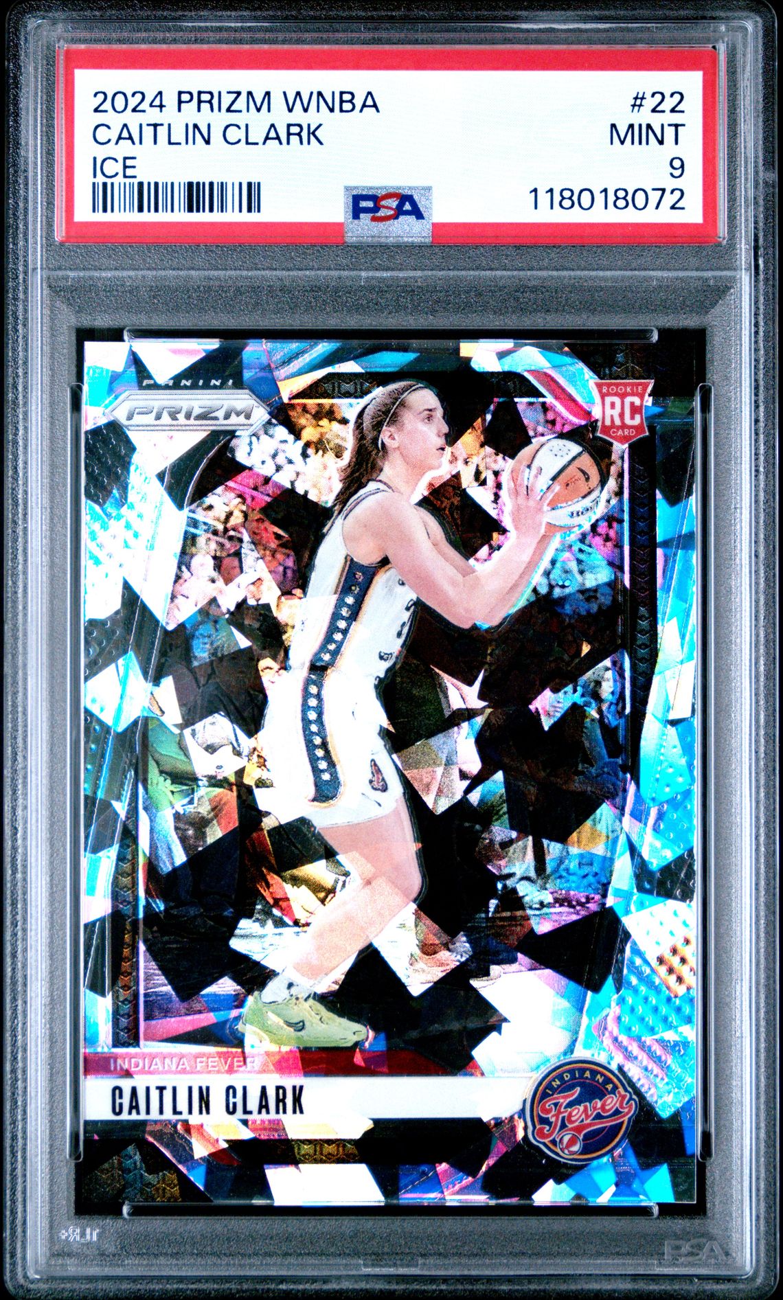 2024 Panini Prizm Wnba Caitlin Clark #22 (Ice) Mint 9 front
