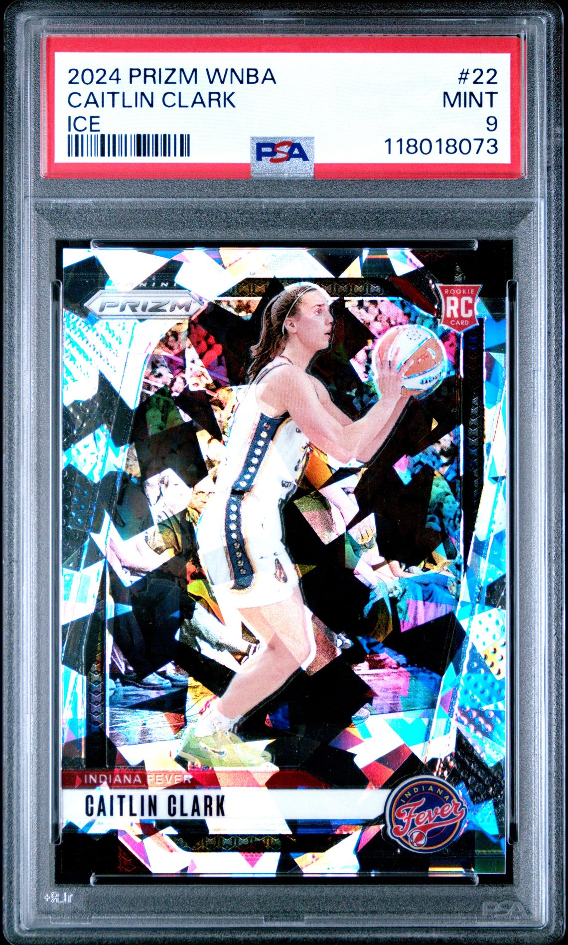 2024 Panini Prizm Wnba Caitlin Clark #22 (Ice) Mint 9 front
