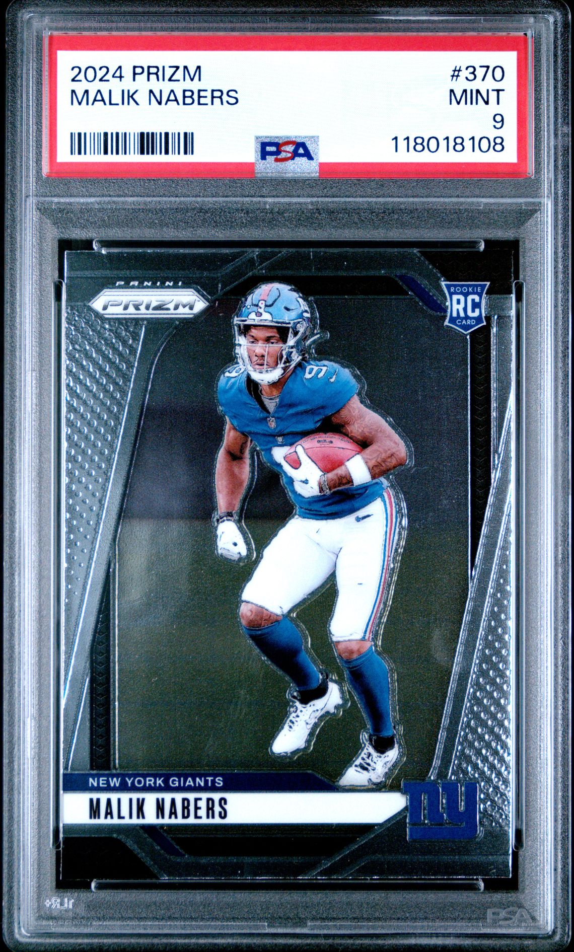 2024 Panini Prizm Malik Nabers #370 Mint 9 front