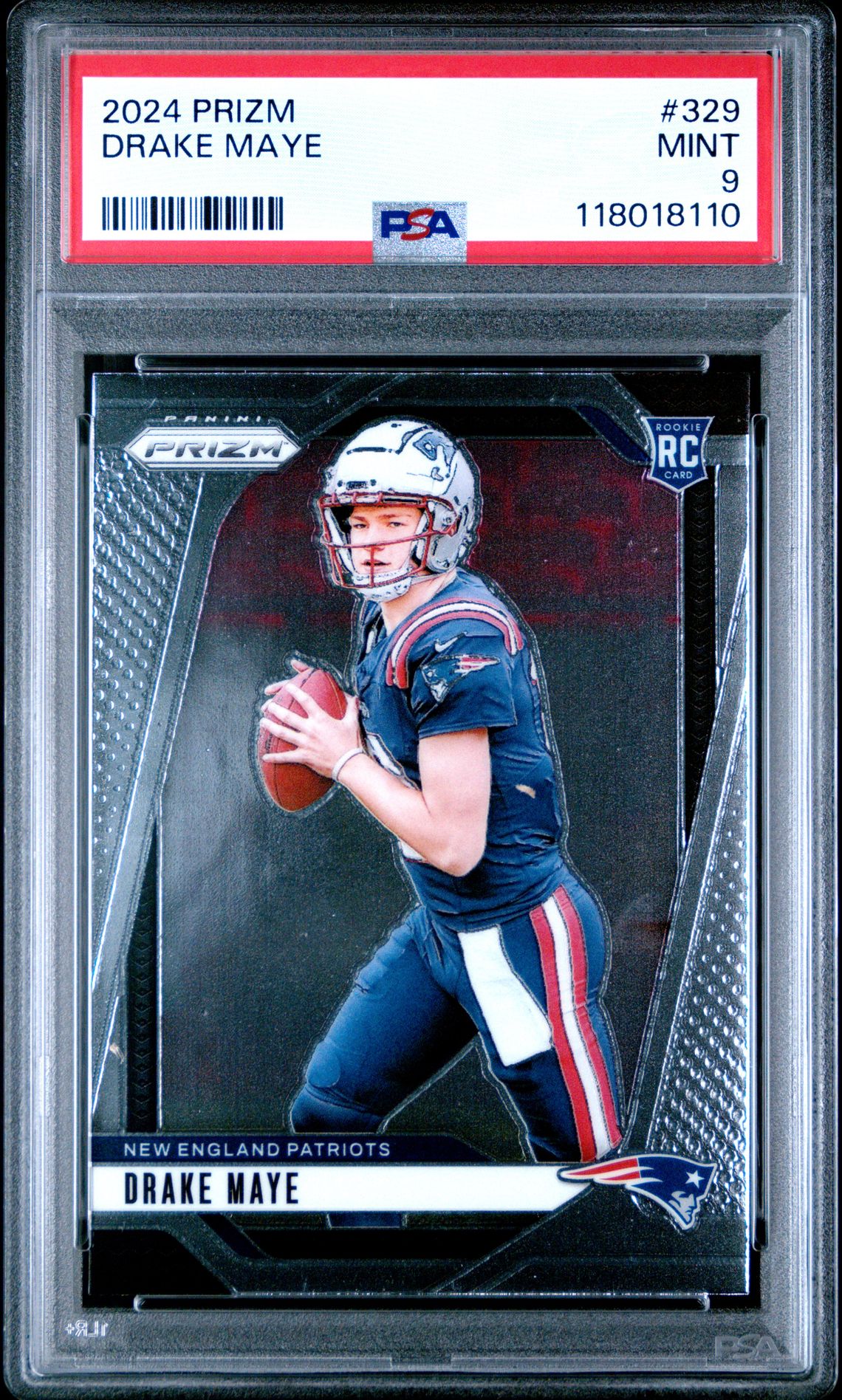 2024 Panini Prizm Drake Maye #329 Mint 9 front