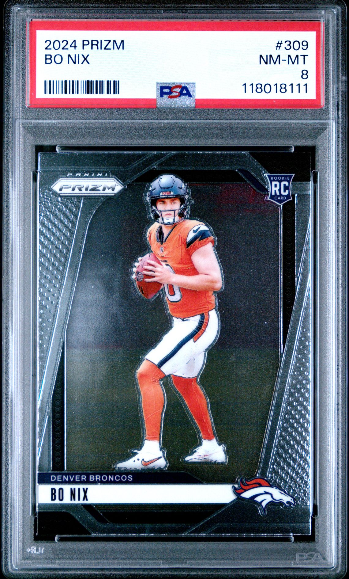 2024 Panini Prizm Bo Nix #309 Nm-Mt 8 front