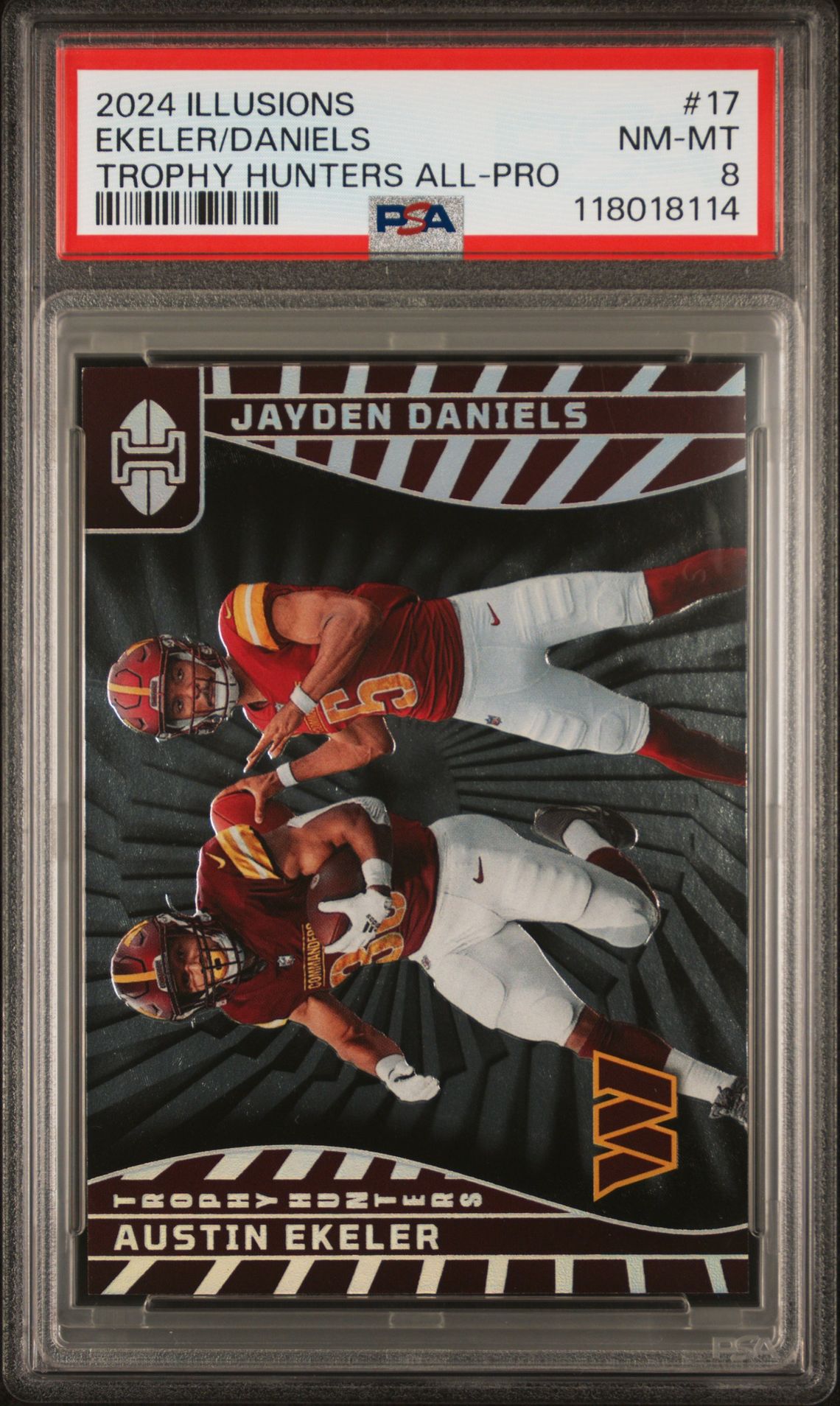 2024 Panini Illusions Trophy Hunters All-Pro Ekeler/Daniels #17 Nm-Mt 8 front