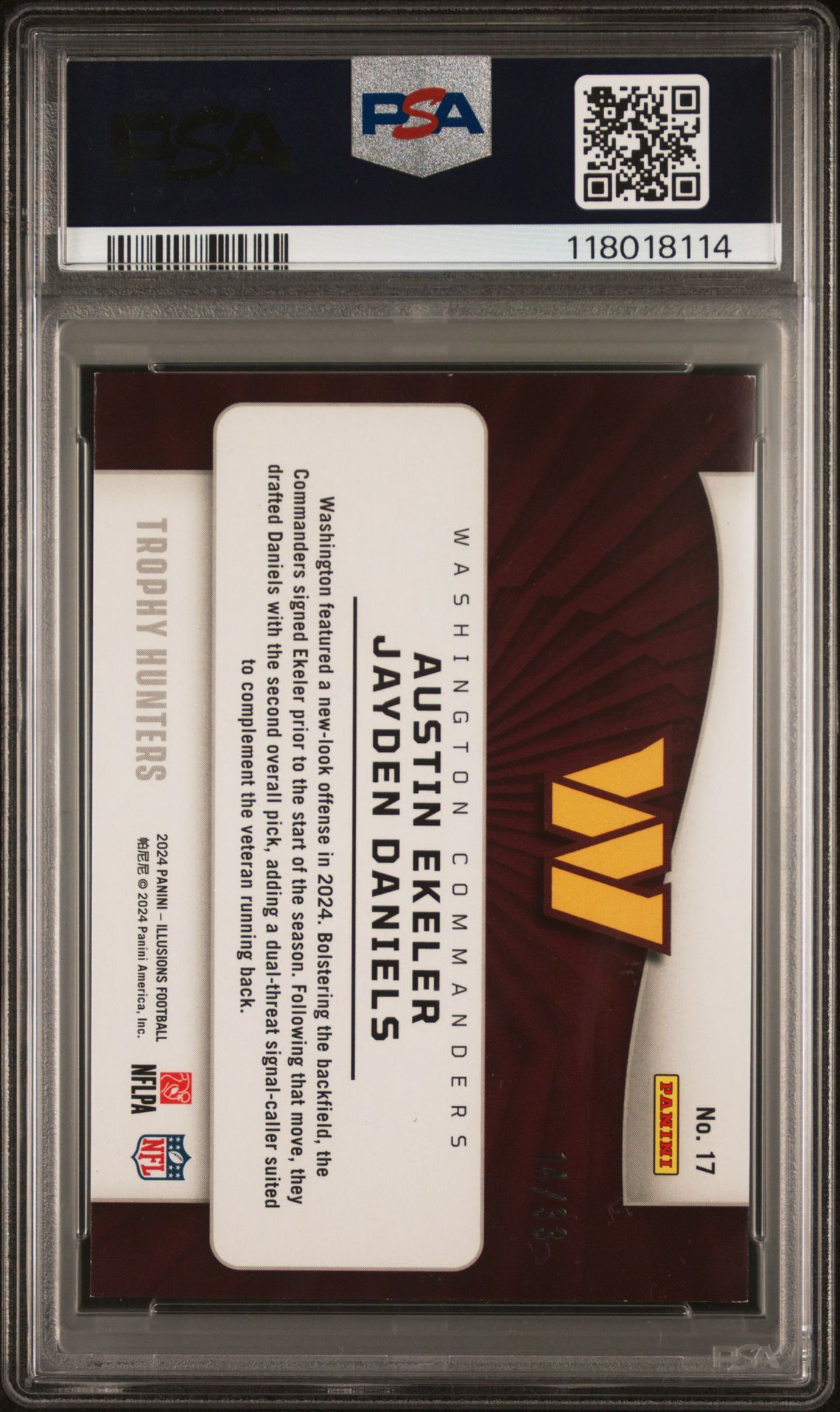 2024 Panini Illusions Trophy Hunters All-Pro Ekeler/Daniels #17 Nm-Mt 8 back