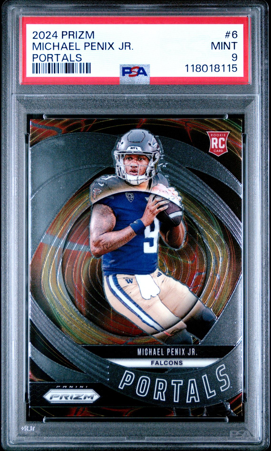 2024 Panini Prizm Portals Michael Penix Jr. #6 Mint 9 front