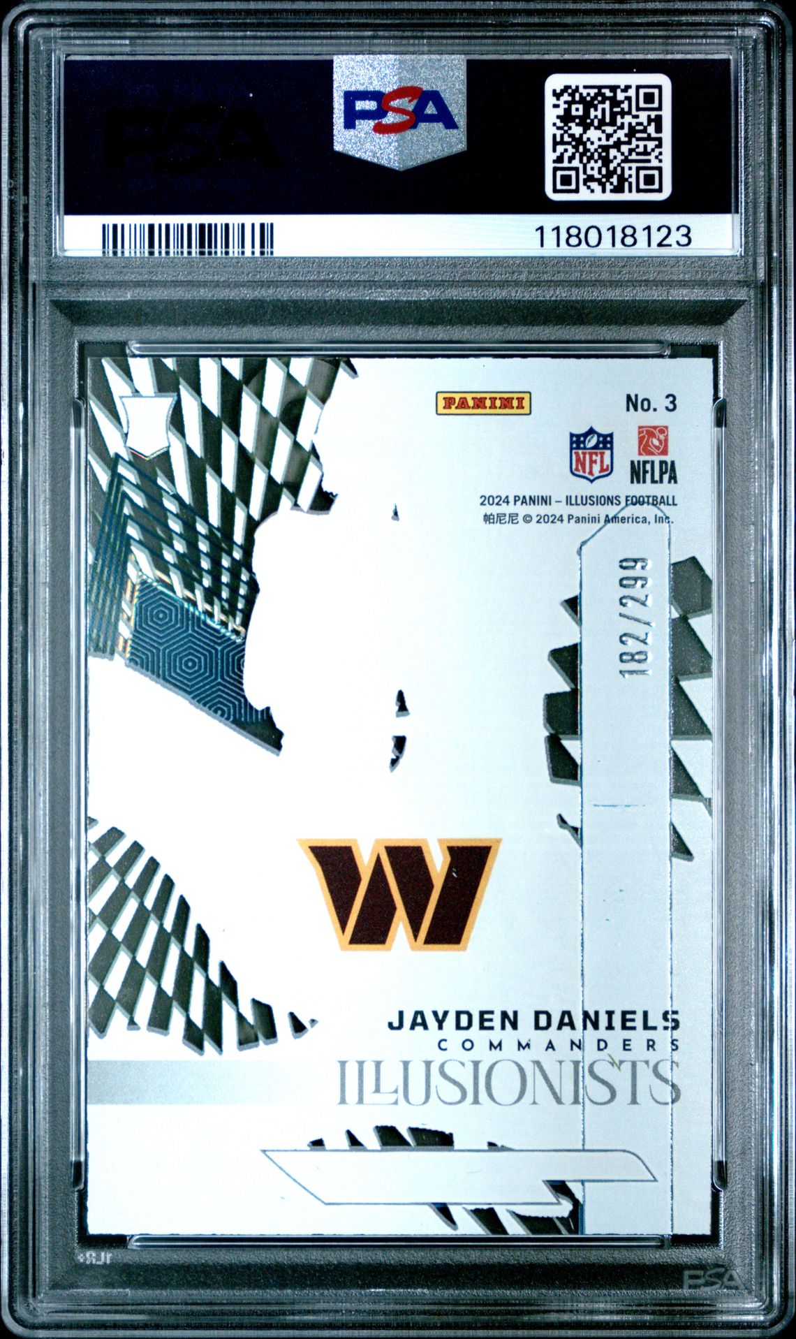 2024 Panini Illusions Illusionists Jayden Daniels #3 (Illusionists-Light Blue) Nm-Mt 8 back