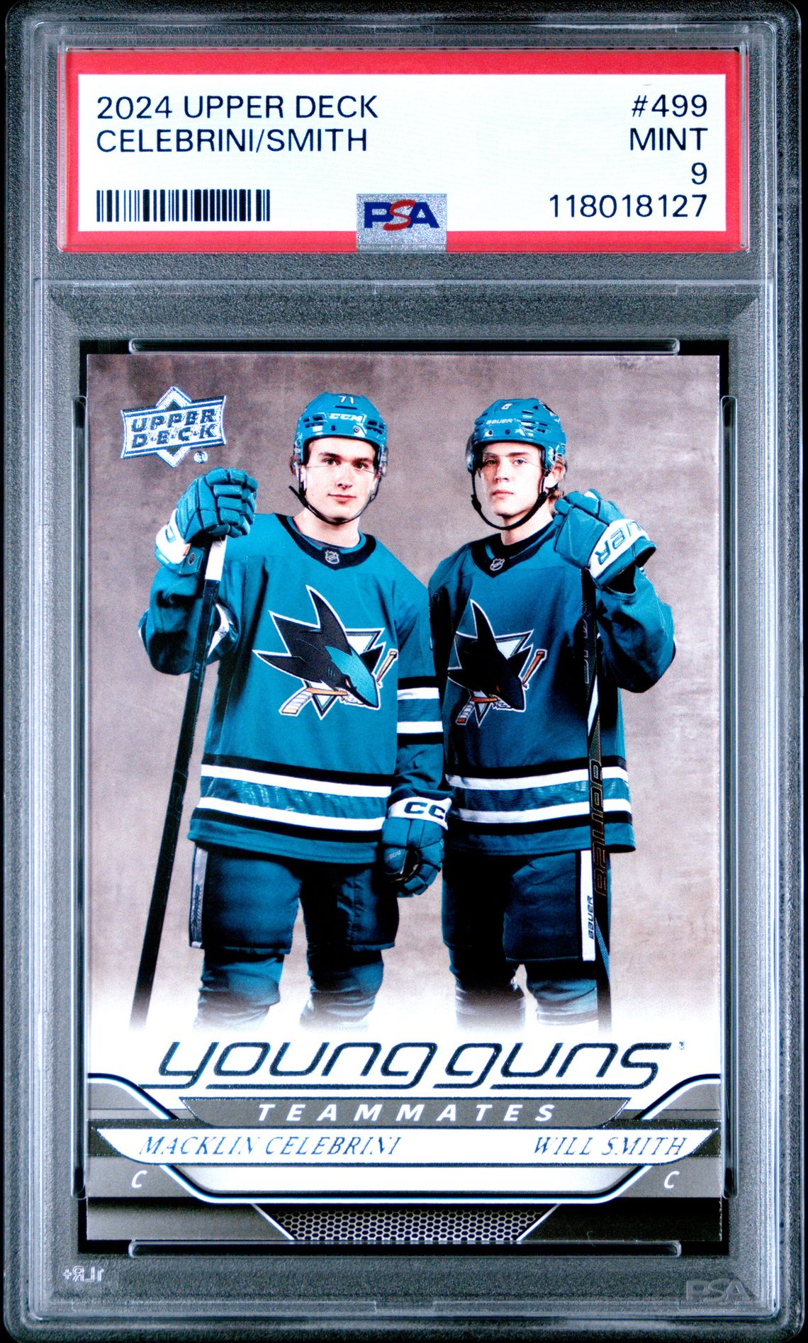 2024 Upper Deck Celebrini/Smith #499 Mint 9 front