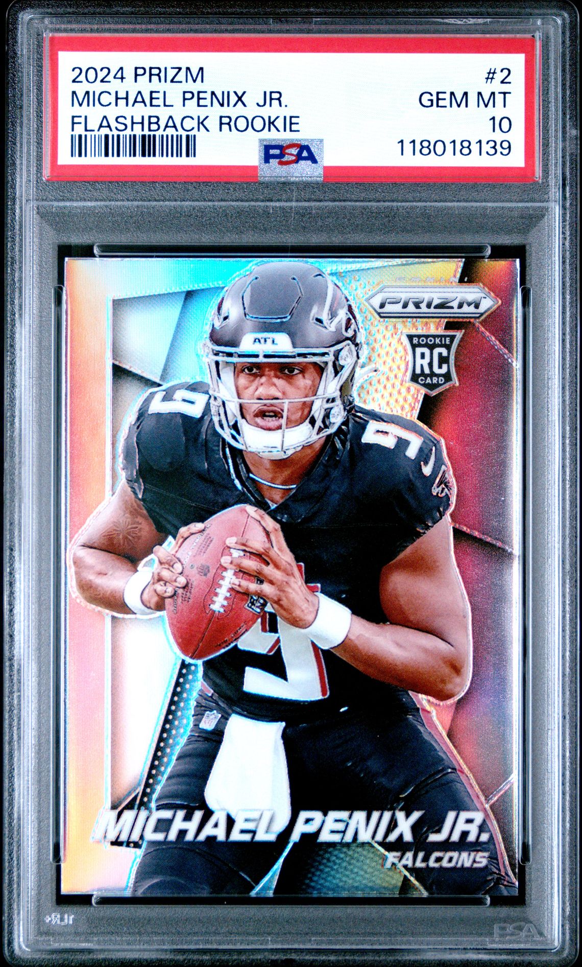 2024 Panini Prizm Prizm Flashback Rookie Michael Penix Jr. #2 Gem Mt 10 front