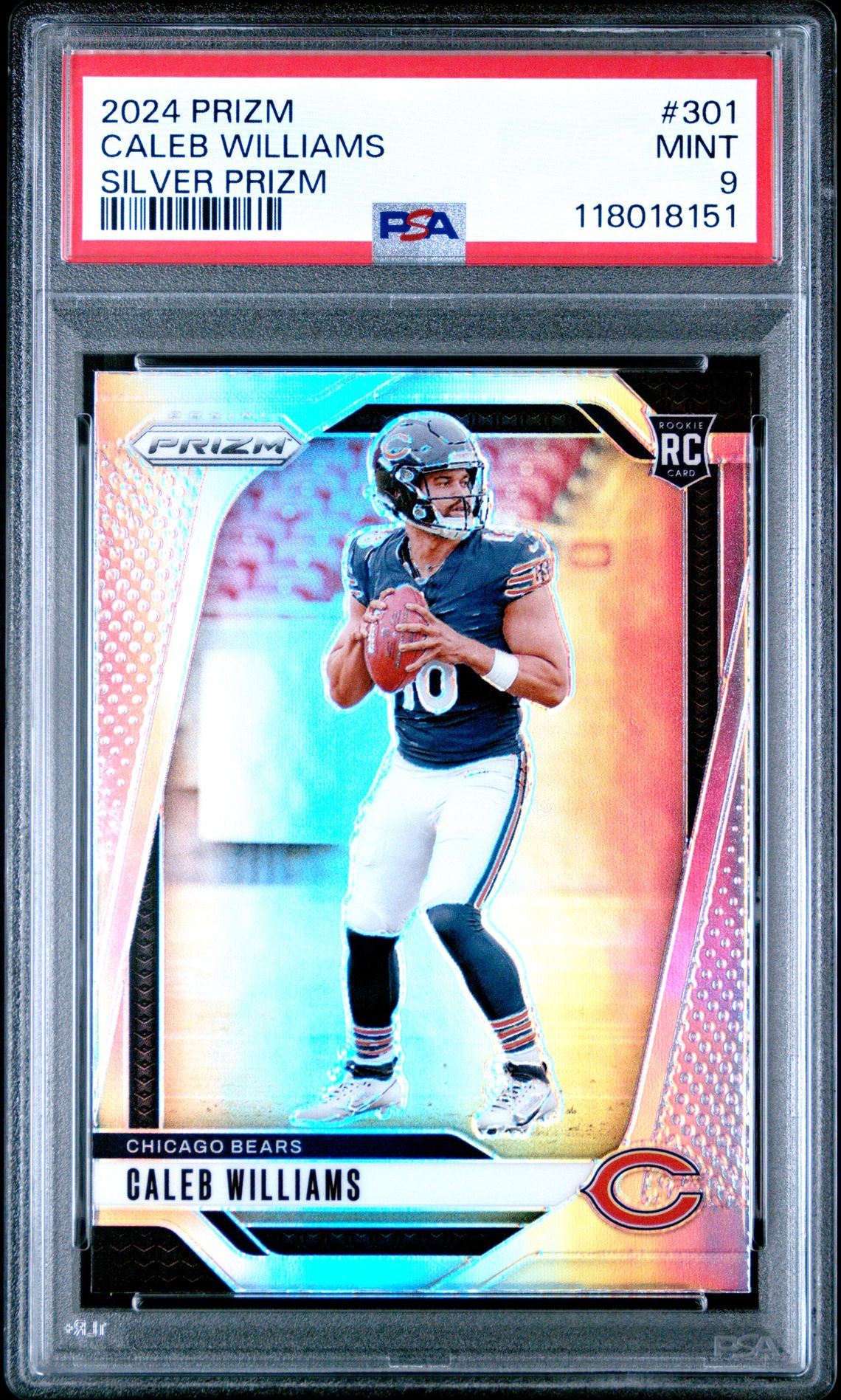 2024 Panini Prizm Caleb Williams #301 (Silver Prizm) Mint 9 front