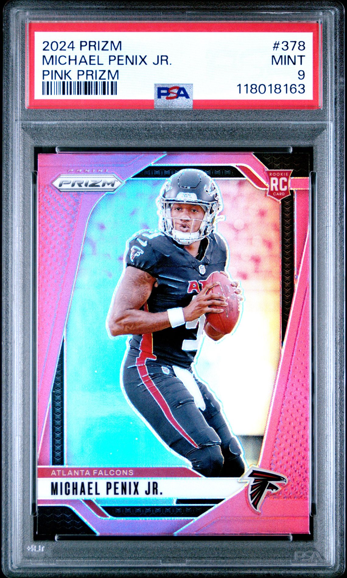 2024 Panini Prizm Michael Penix Jr. #378 (Pink Prizm) Mint 9 front