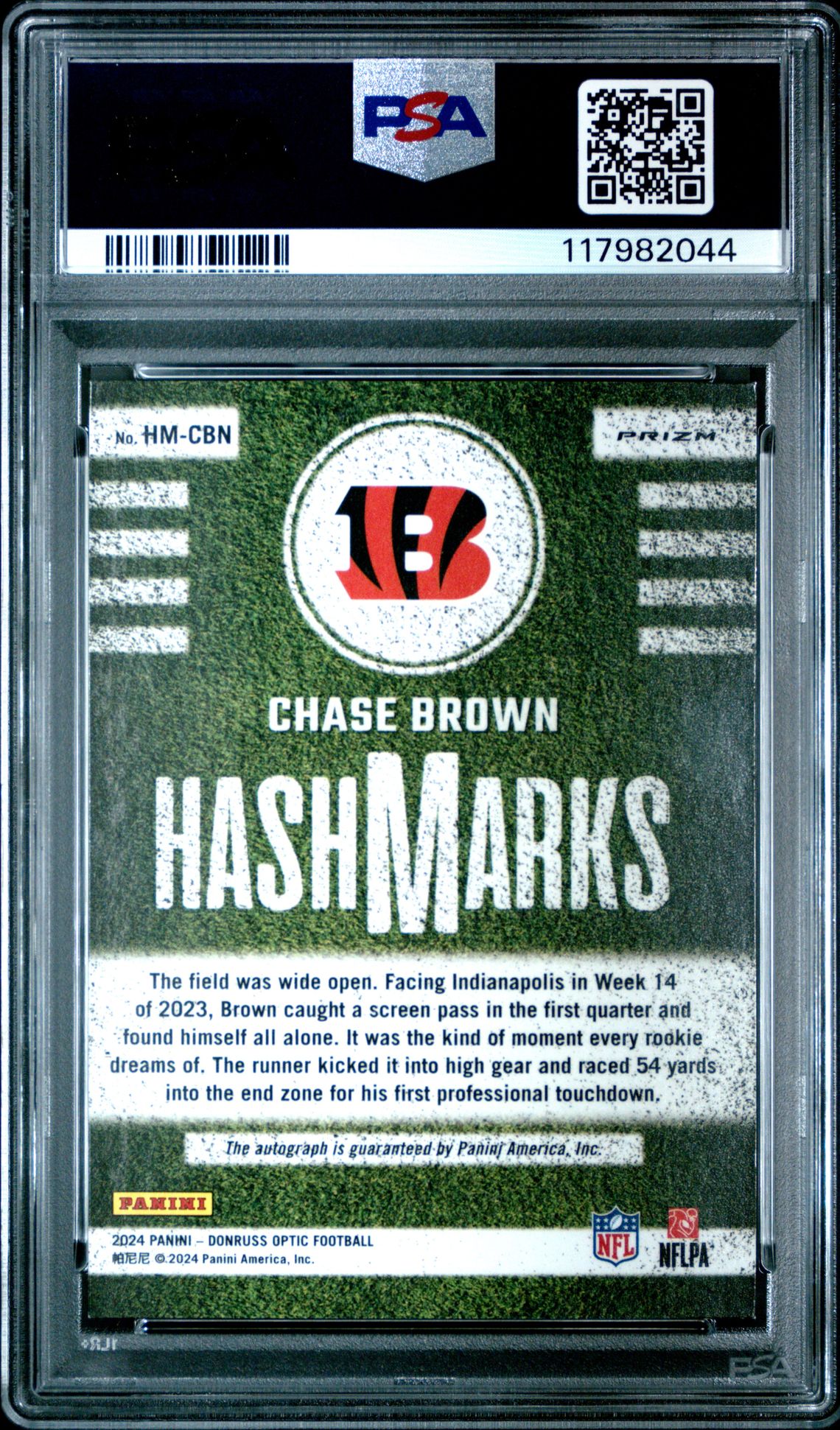 2024 Panini Donruss Optic Hash Marks Chase Brown #Hmcbn Mint 9 back