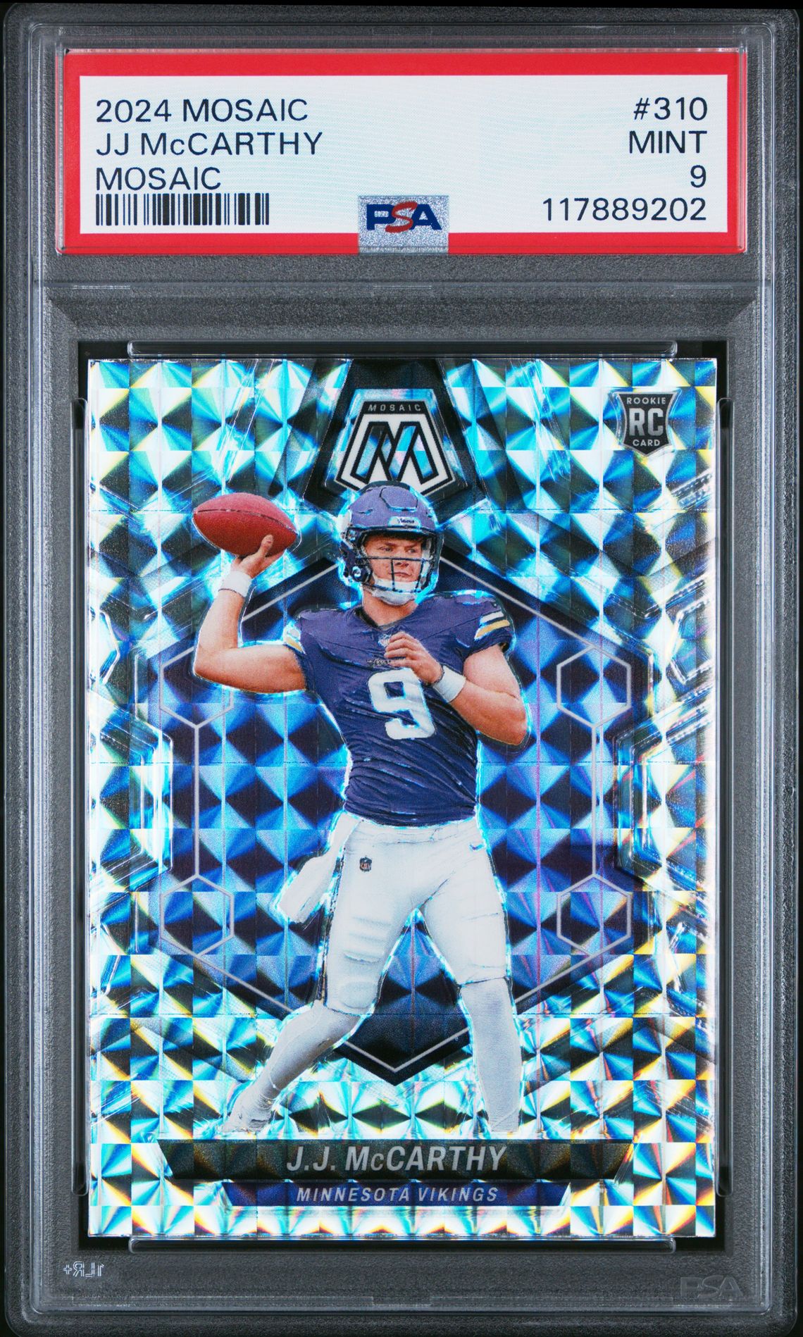 2024 Panini Mosaic Jj Mccarthy #310 (Mosaic) Mint 9 front