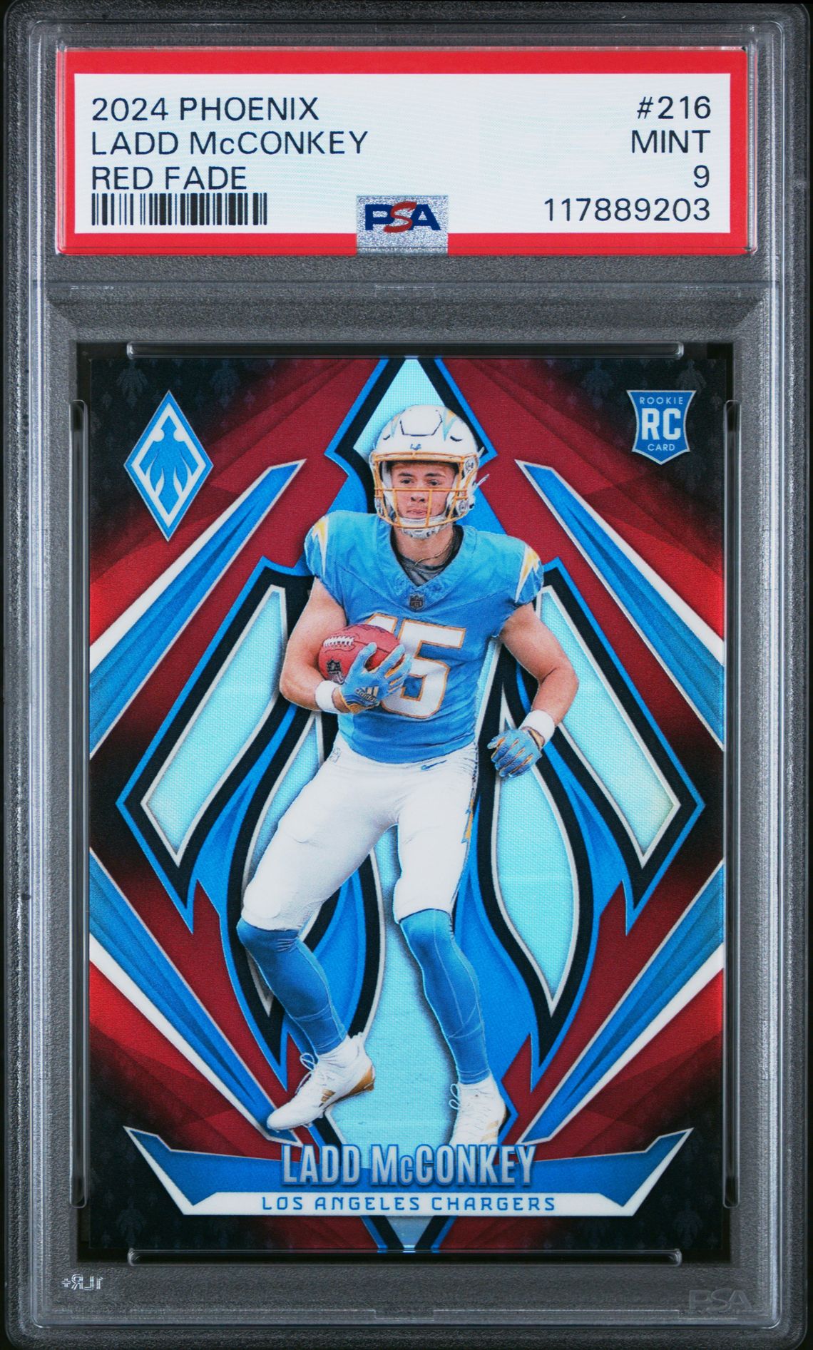 2024 Panini Phoenix Ladd Mcconkey #216 (Red Fade) Mint 9 front