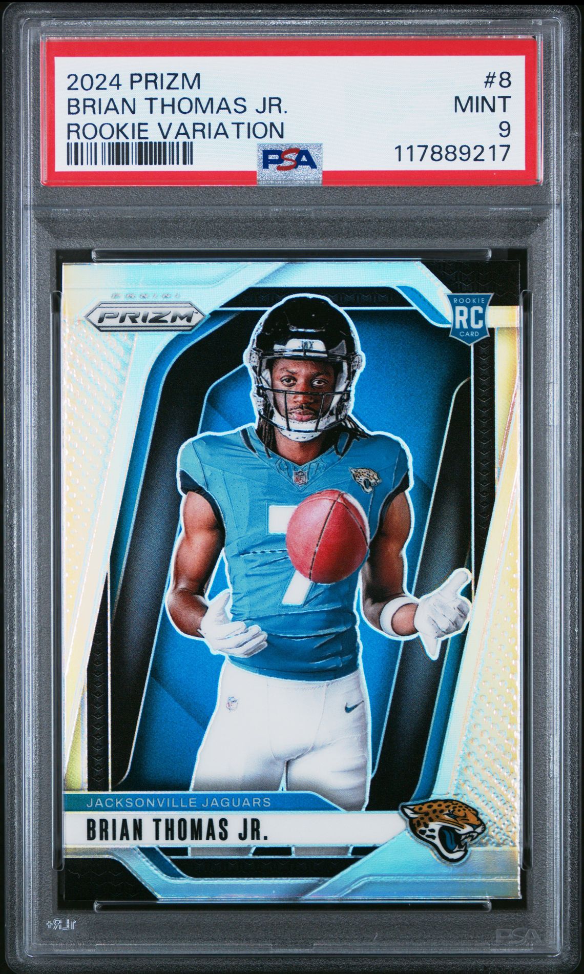2024 Panini Prizm Rookie Variation Brian Thomas Jr. #8 Mint 9 front