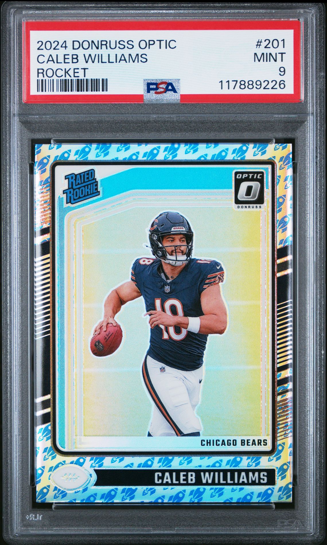 2024 Panini Donruss Optic Caleb Williams #201 (Rocket) Mint 9 front