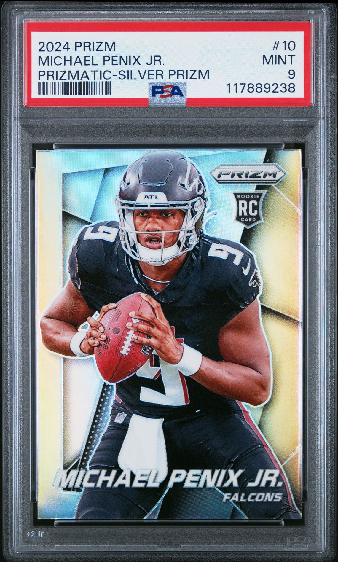 2024 Panini Prizm Prizmatic Michael Penix Jr. #10 (Prizmatic-Silver Prizm) Mint 9 front