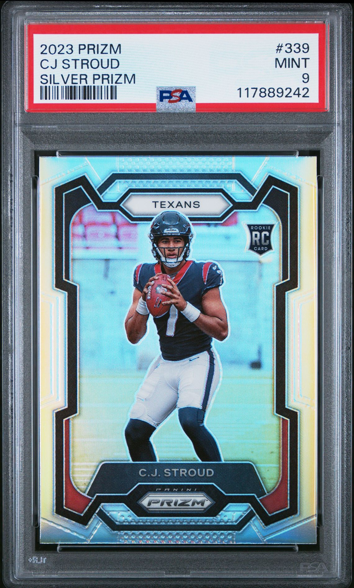 2023 Panini Prizm Cj Stroud #339 (Silver Prizm) Mint 9 front