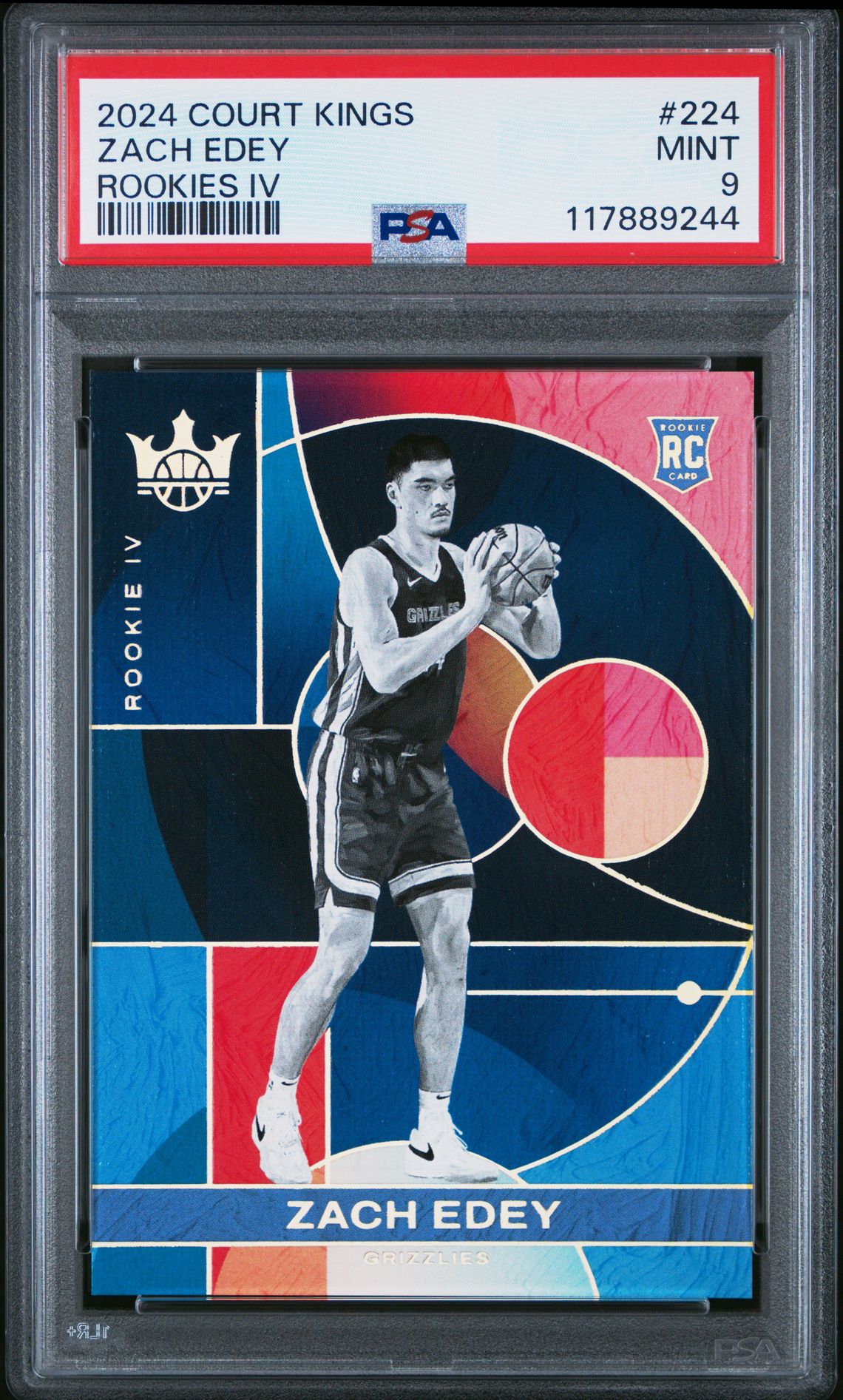 2024 Panini Court Kings Zach Edey #224 (Rookies Iv) Mint 9 front