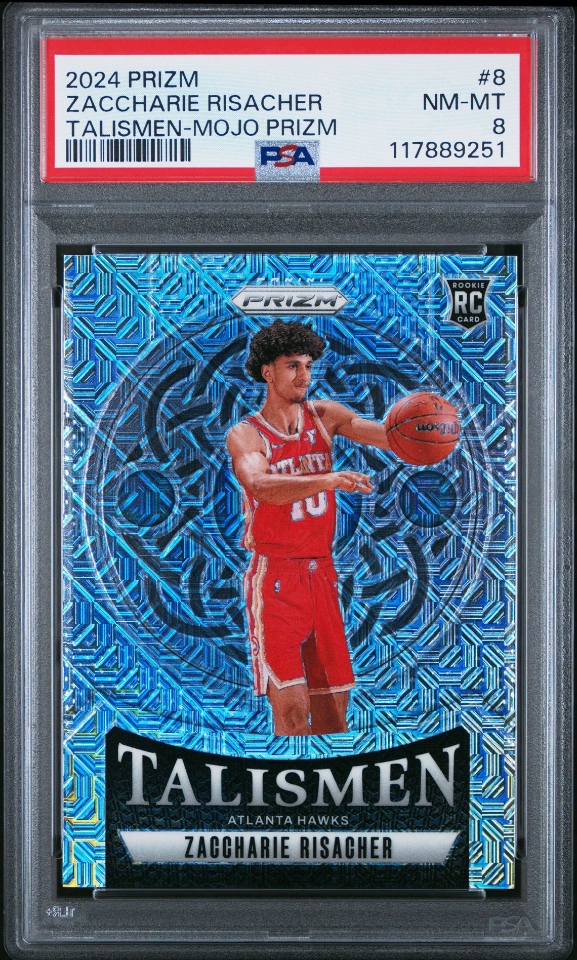 2024 Panini Prizm Talismen Zaccharie Risacher #8 (Talismen-Mojo Prizm) Nm-Mt 8 front