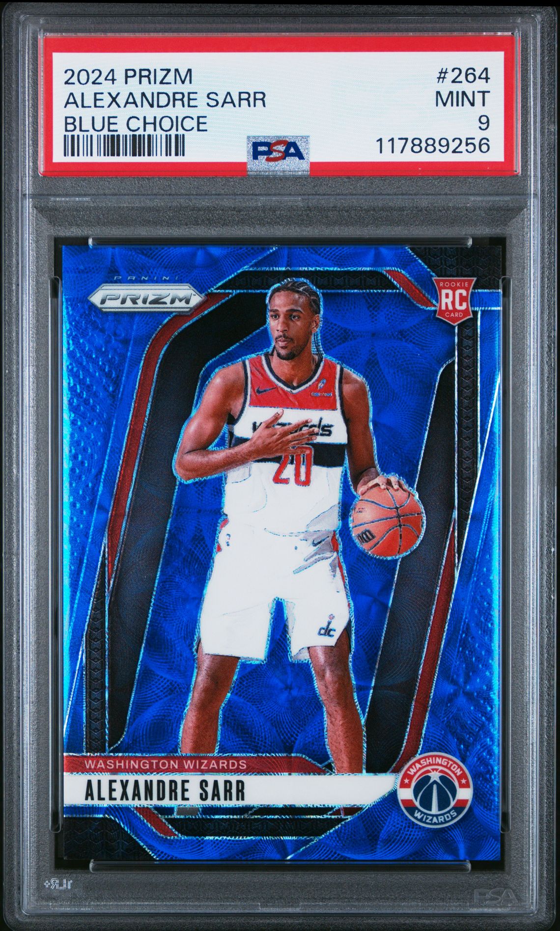 2024 Panini Prizm Alexandre Sarr #264 (Blue Choice) Mint 9 front