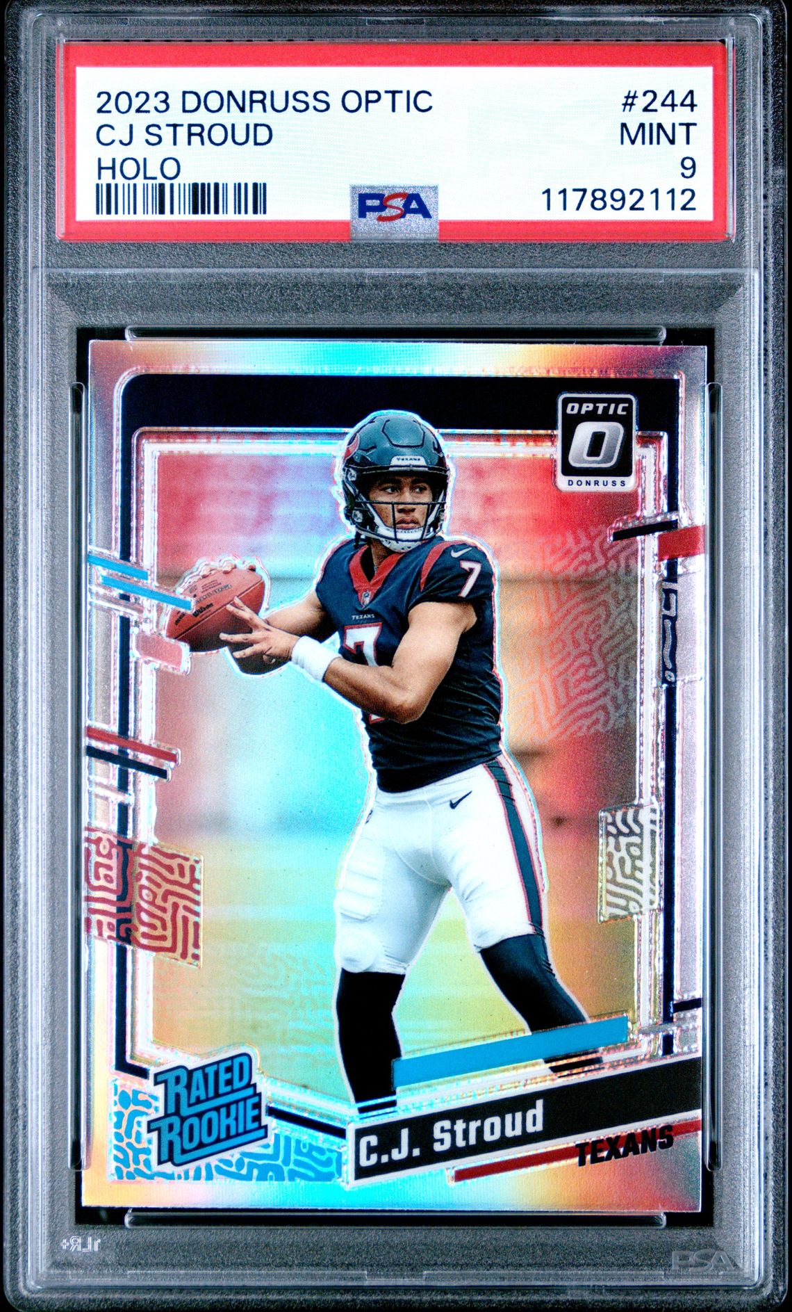 2023 Panini Donruss Optic Cj Stroud #244 (Holo) Mint 9 front
