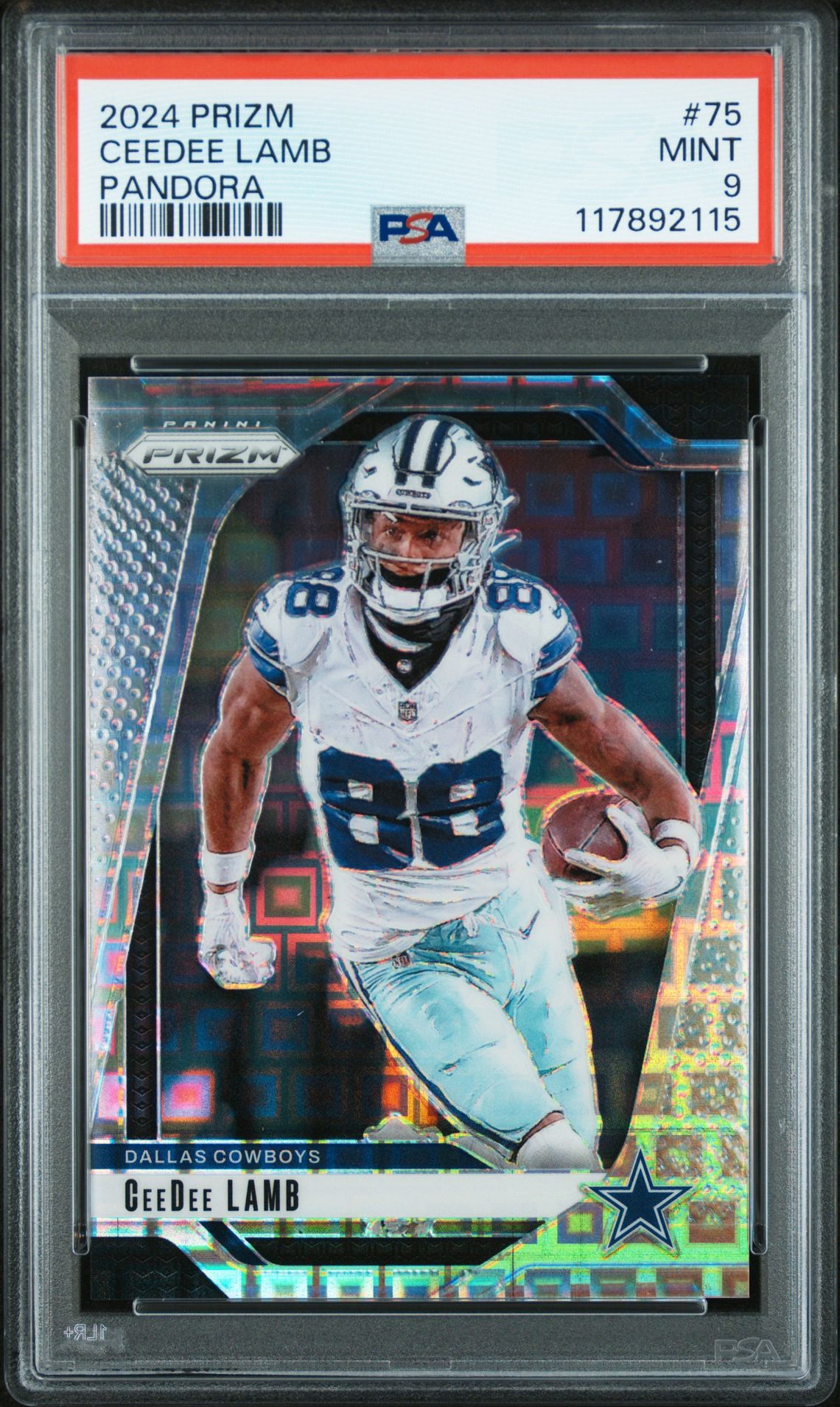 2024 Panini Prizm Ceedee Lamb #75 (Pandora) Mint 9 front