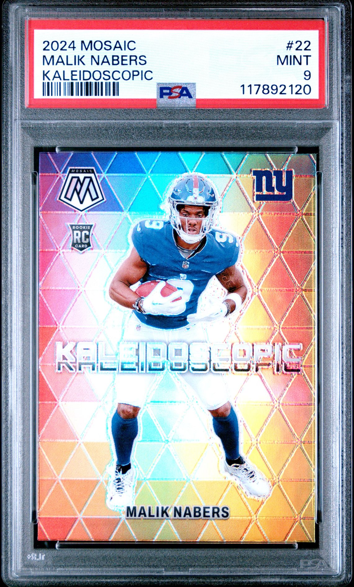 2024 Panini Mosaic Kaleidoscopic Malik Nabers #22 Mint 9 front
