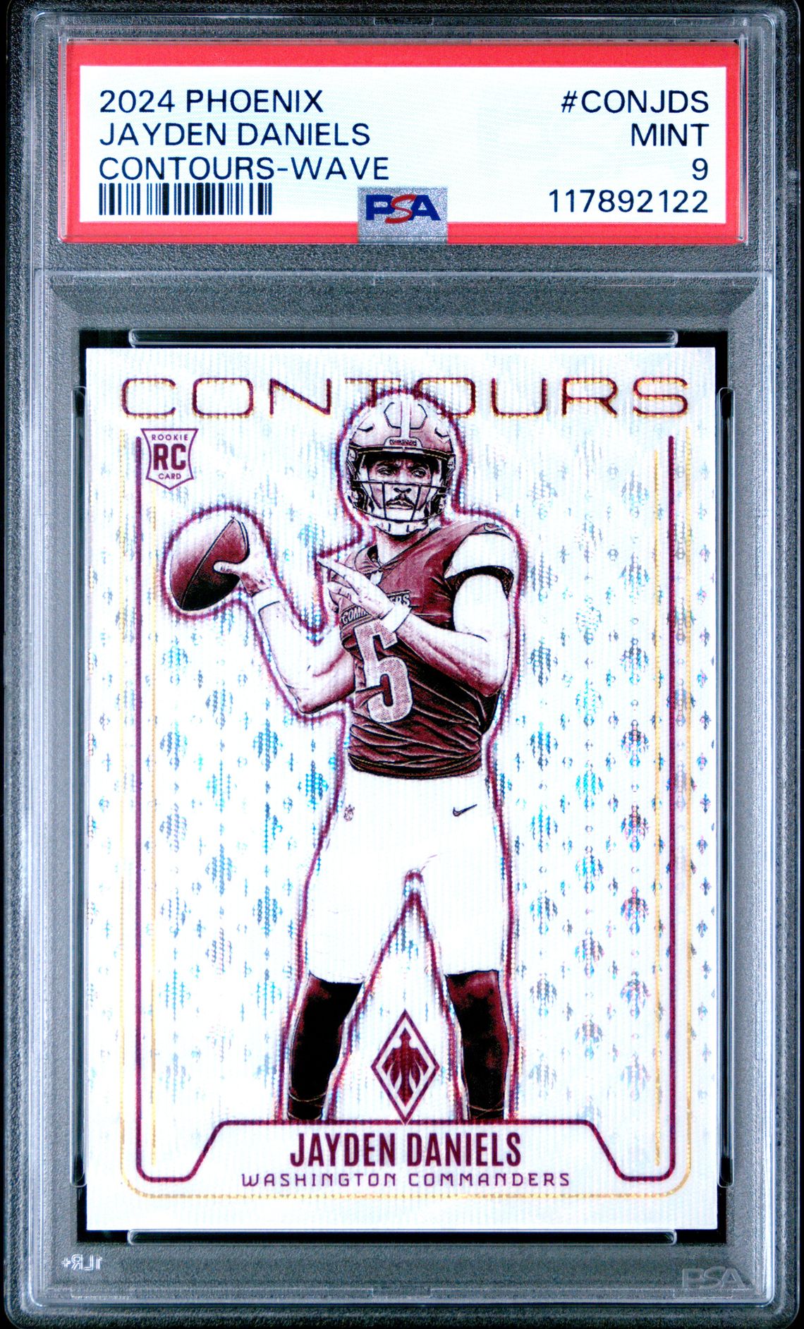 2024 Panini Phoenix Contours Jayden Daniels #Conjds (Contours-Wave) Mint 9 front