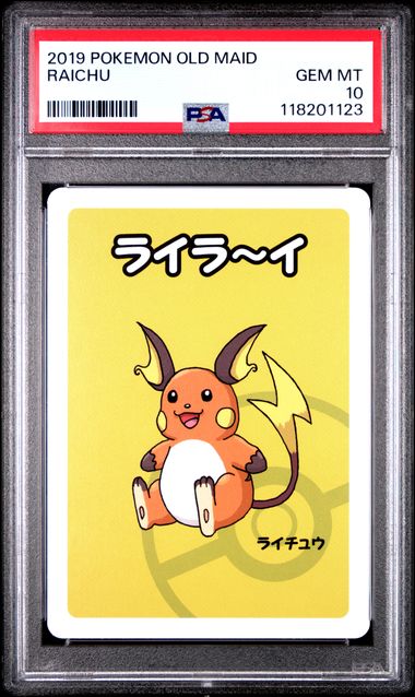Pokemon - 2019 Raichu  # Old Maid PSA 10