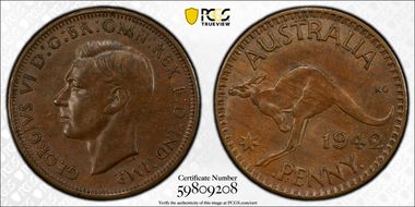 1942 (b) 1D Without I MS63BN