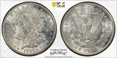 1921-D $1 MS63