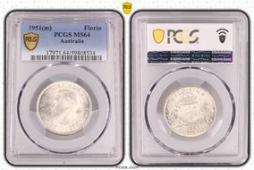 1951(m) Florin KM-48  Ag MS64