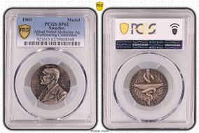 1960 Medal Alfred Nobel Medicine Ag Nominating Committee SP62