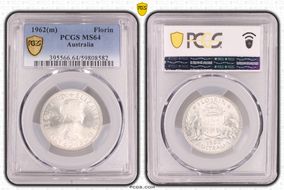 1962(m) Florin KM-60  Ag MS64