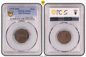 1794 VOC Duit KM-159 AU53BN