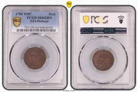 1780 VOC Duit KM-70 MS62BN