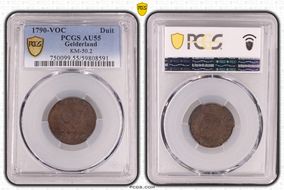 1790-VOC Duit KM-50.2 AU55BN