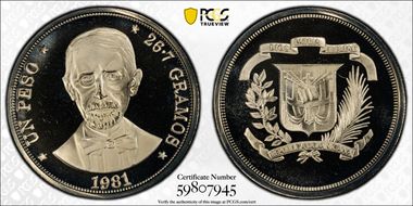 1981 Peso PR66DCAM