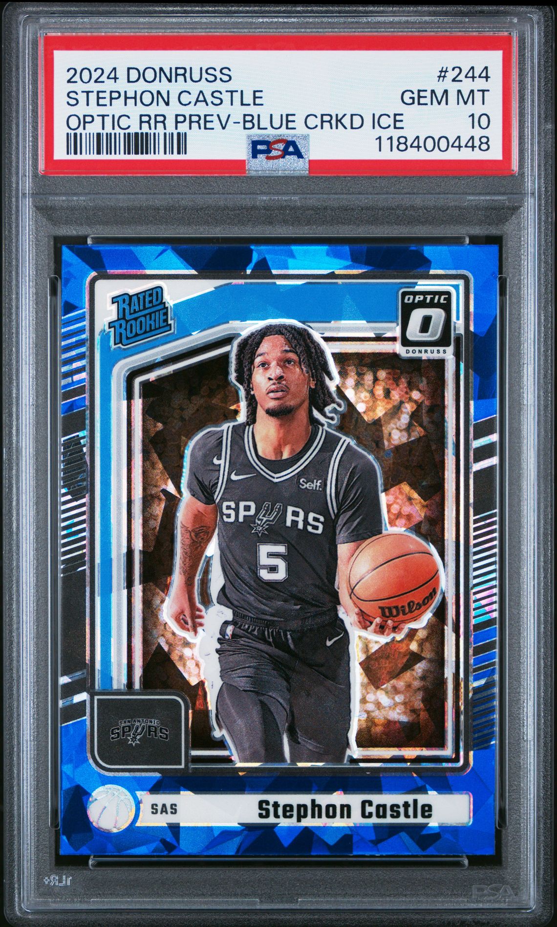 2024 Panini PANINI DONRUSS Cracked Ice #244 Stephon Castle front