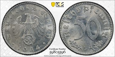 1944-B 50 Pfg J-372 MS61