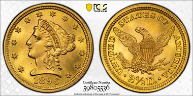 1896 $2.50 MS66