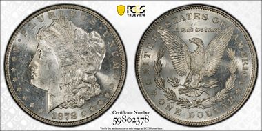 1878 7TF $1 VAM 198 MS63