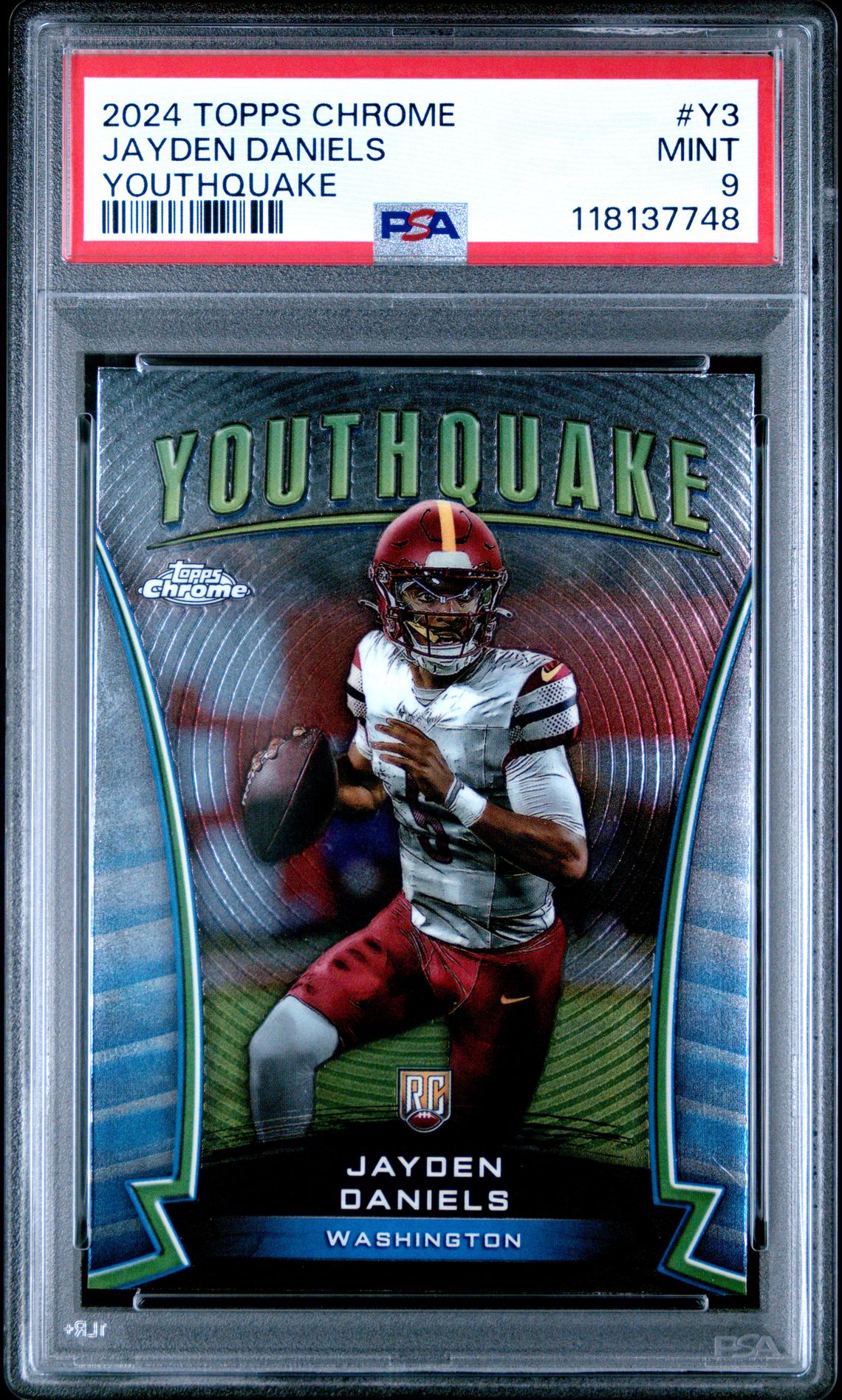 2024 Topps Chrome Youthquake Jayden Daniels #Y3 Mint 9 front