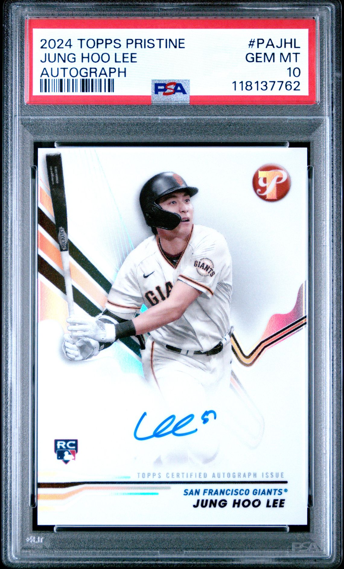2024 Topps Pristine Pristine Autographs Jung Hoo Lee #Pajhl Gem Mt 10 front