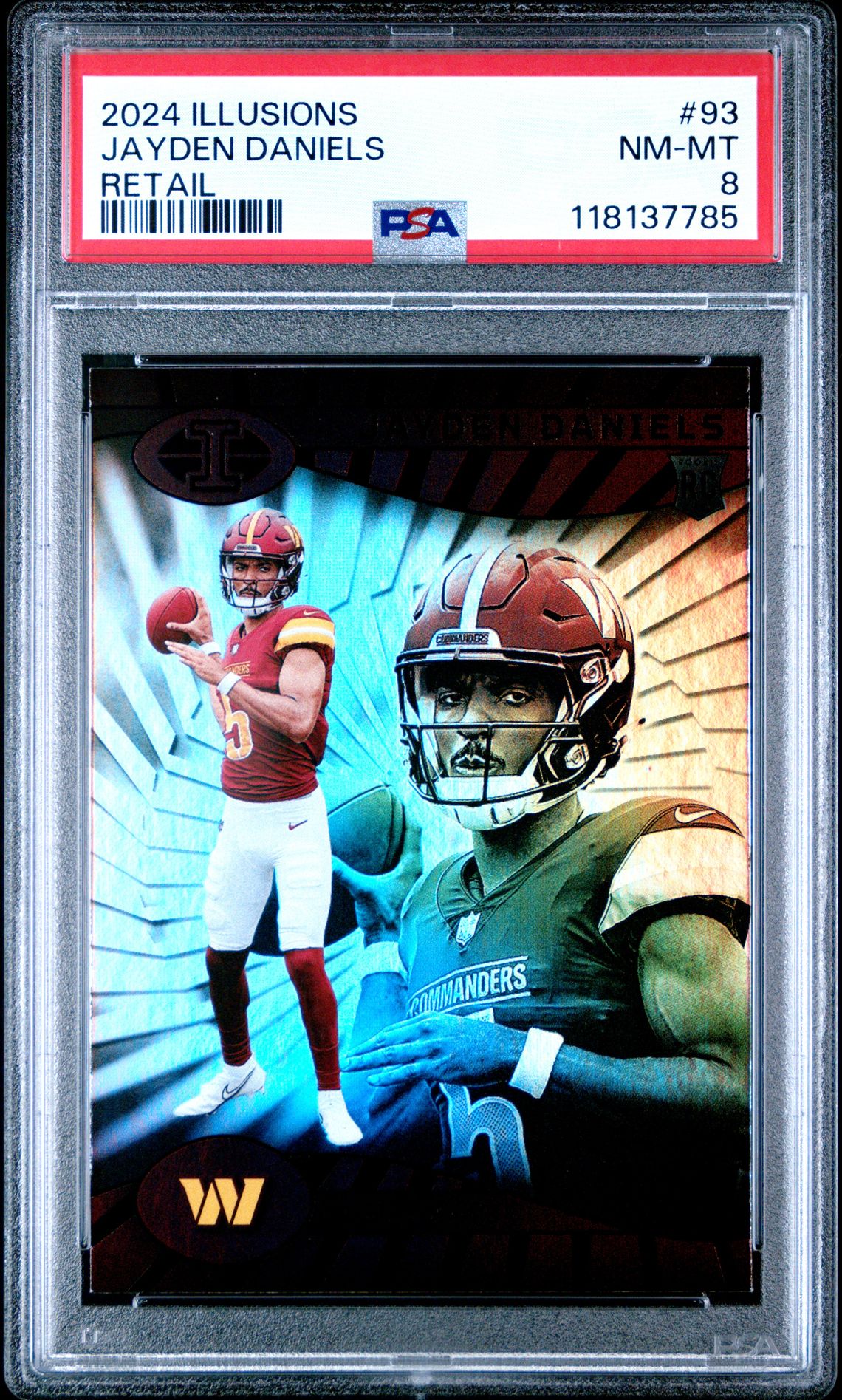 2024 Panini Illusions Jayden Daniels #93 (Retail) Nm-Mt 8 front