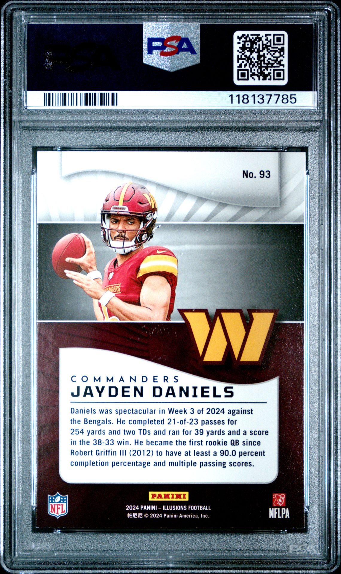 2024 Panini Illusions Jayden Daniels #93 (Retail) Nm-Mt 8 back