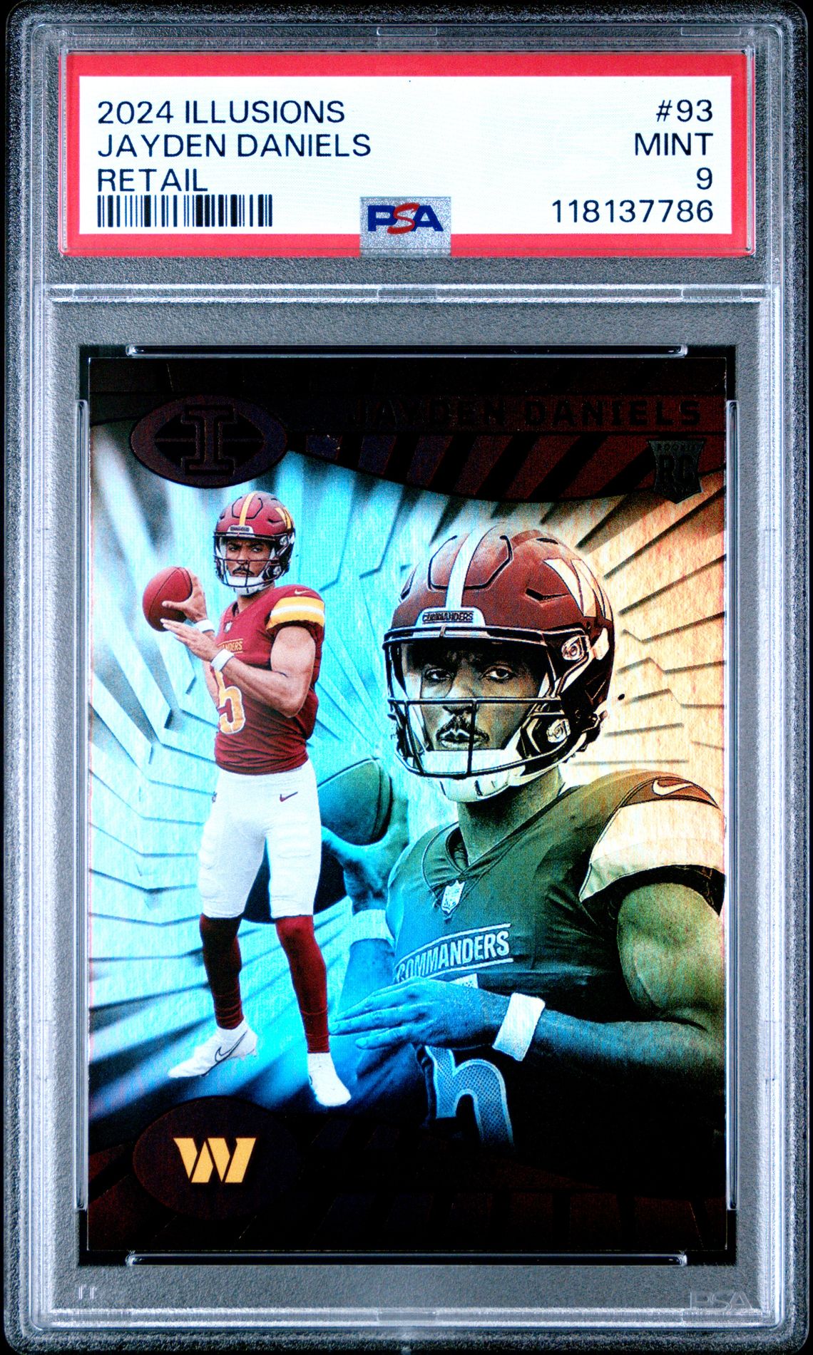 2024 Panini Illusions Jayden Daniels #93 (Retail) Mint 9 front