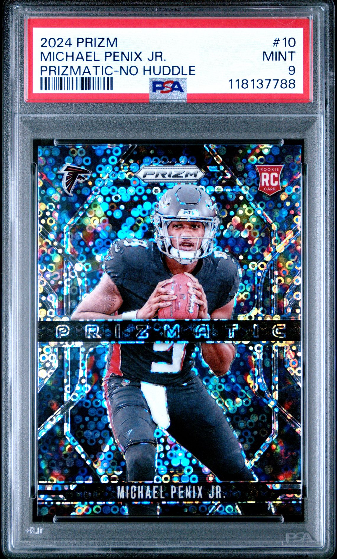 2024 Panini Prizm Prizmatic Michael Penix Jr. #10 (Prizmatic-No Huddle) Mint 9 front