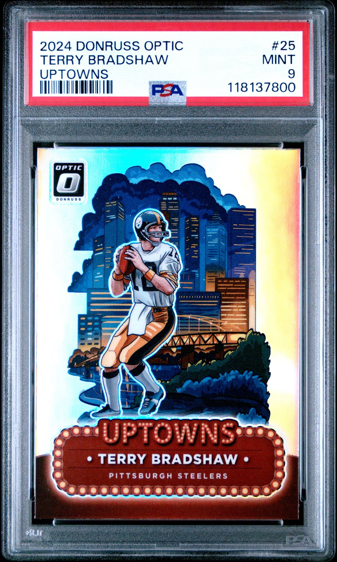 2024 Panini Donruss Optic Uptowns Terry Bradshaw #25 Mint 9 front