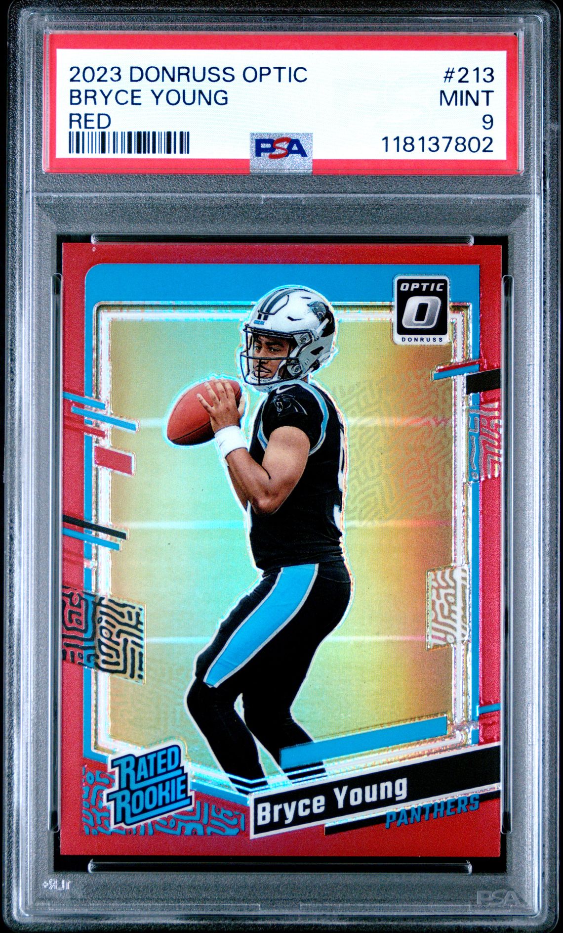 2023 Panini Donruss Optic Bryce Young #213 (Red) Mint 9 front